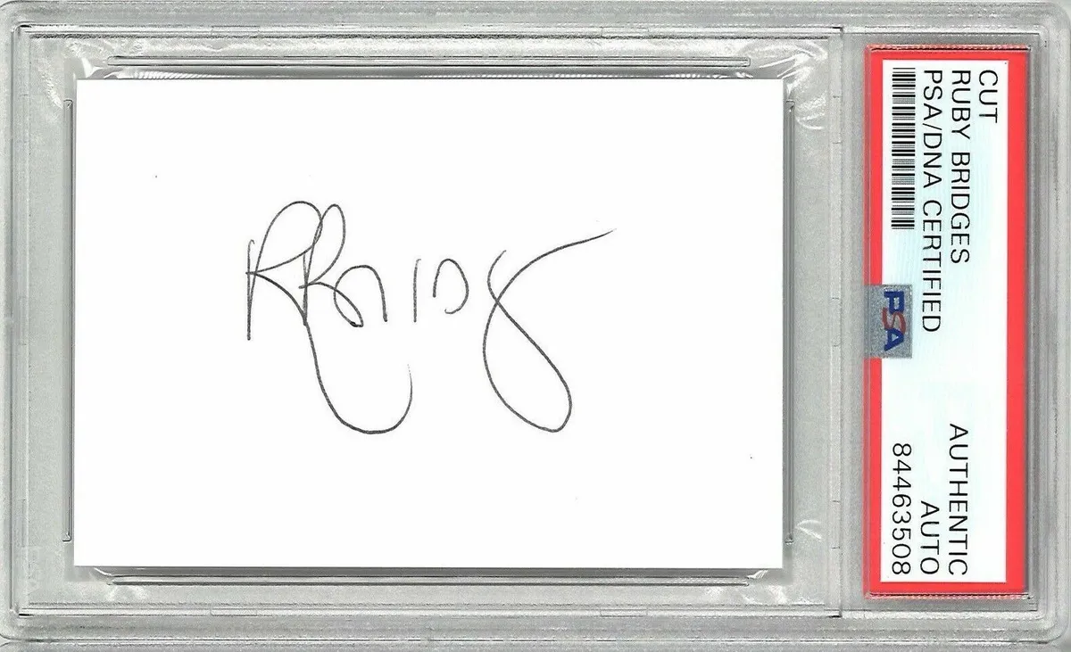 Ruby bridges signed autograph civil rights desegregation st in school psa coa