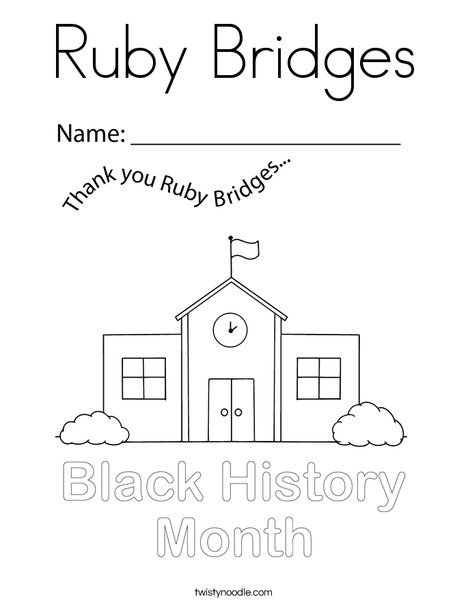 Ruby bridges coloring page