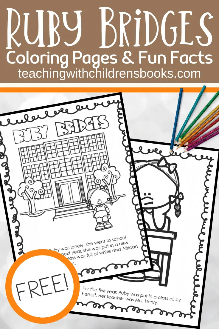 Free printable ruby bridges coloring page packet