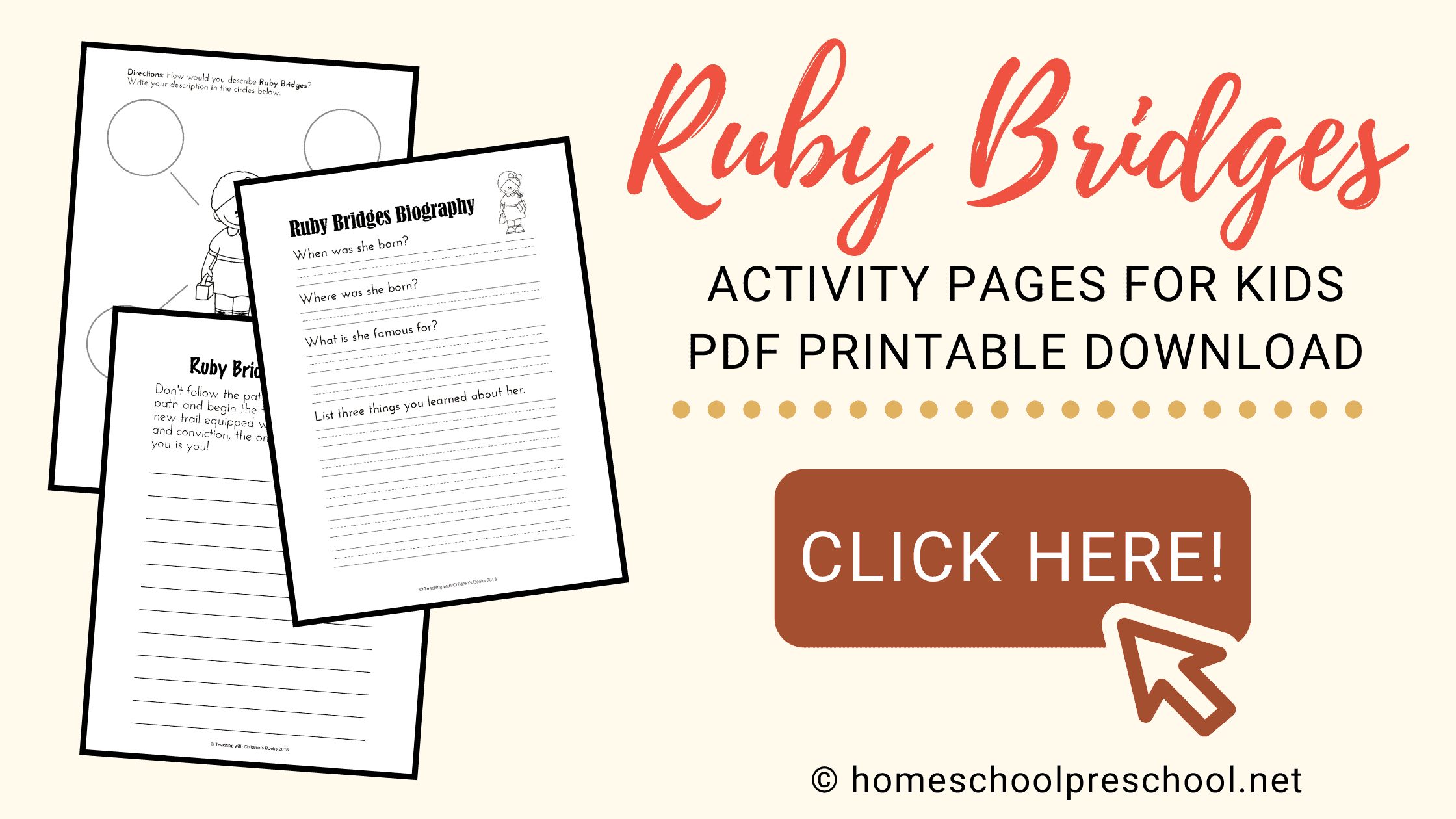 Ruby bridges activities and printables for black history month