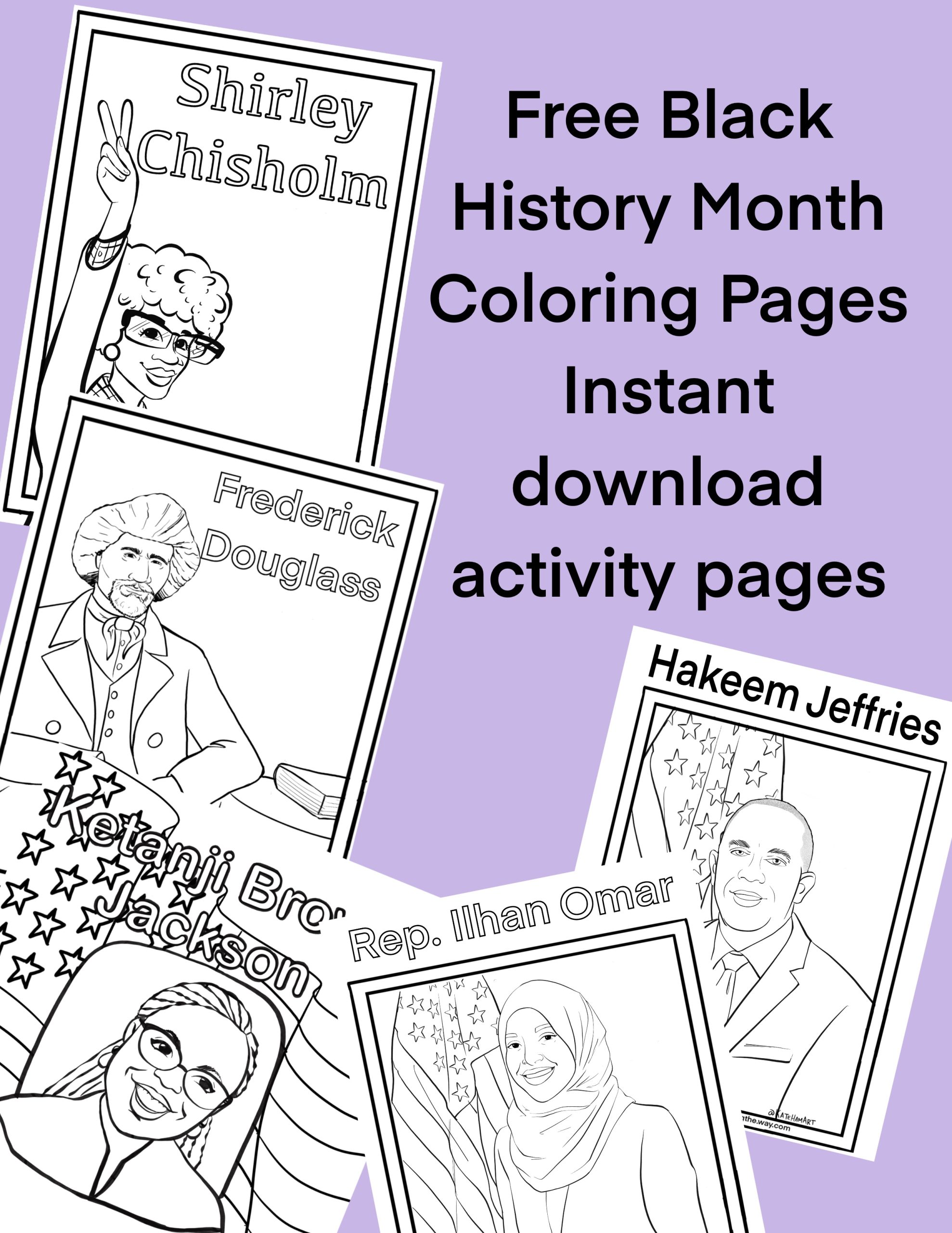 Black history month coloring sheets free printable collection