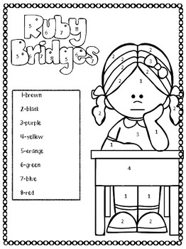 Ruby bridges diversity coloring page