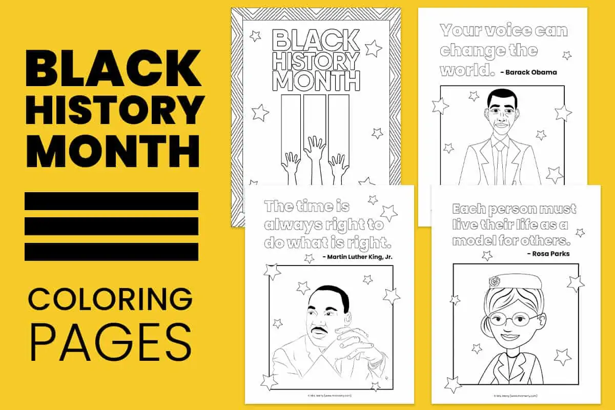 Black history month coloring pages free printables mrs merry