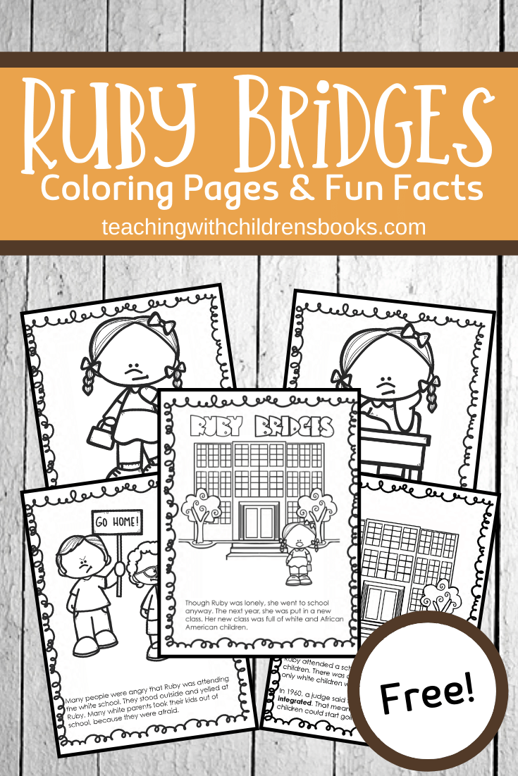 Free printable ruby bridges coloring page packet