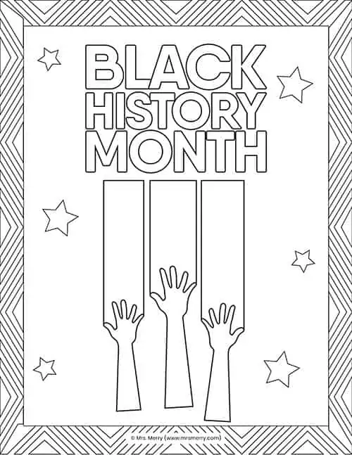 Black history month coloring pages free printables mrs merry