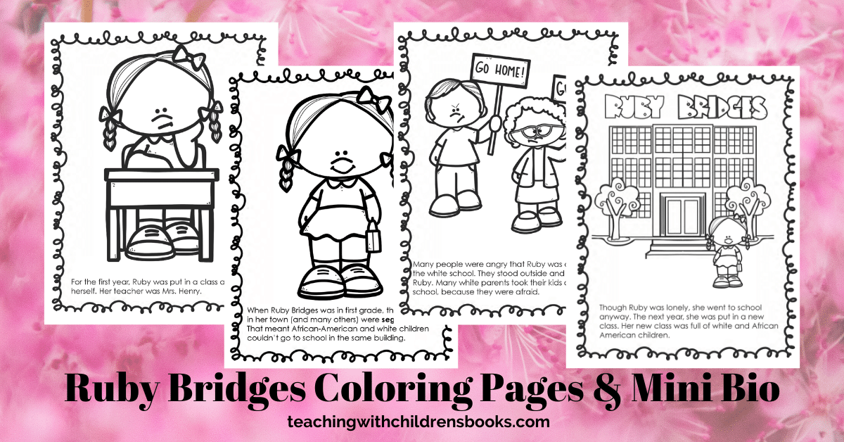 Free printable ruby bridges coloring page packet