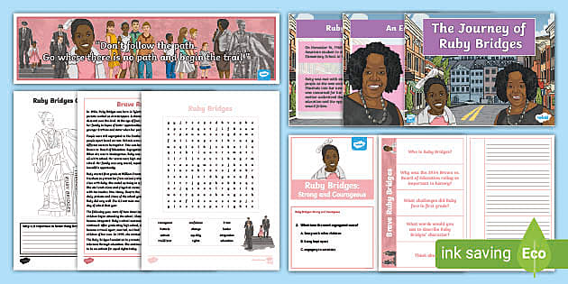 Printable ruby bridges teaching pack for kids usa