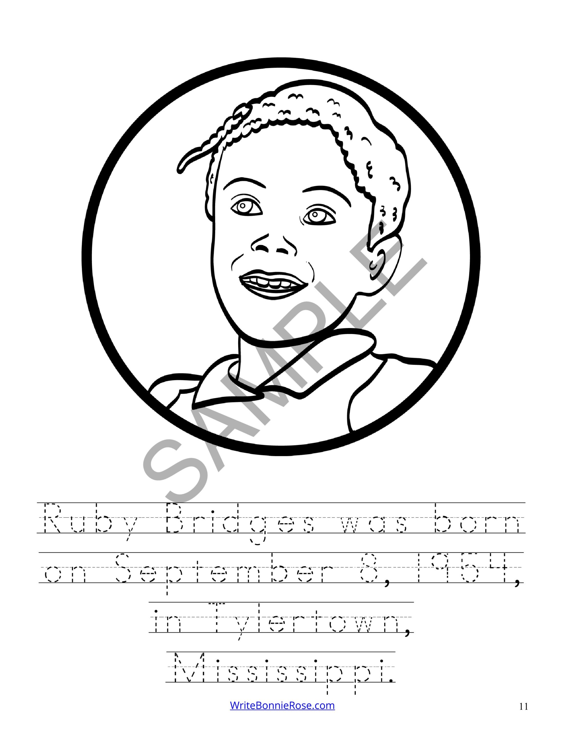 Ruby bridges coloring book