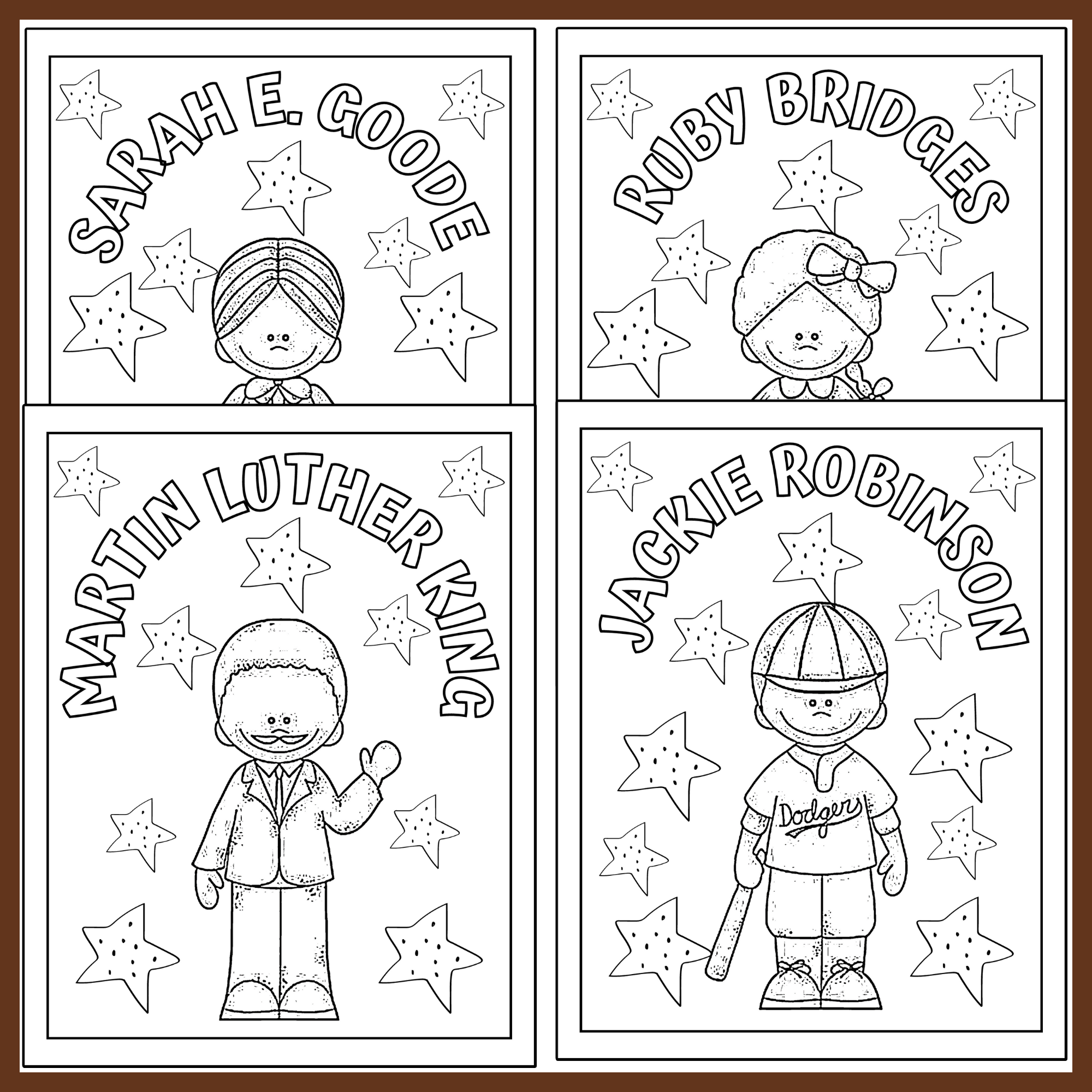 Important figures in black history month coloring pages black history month made by teachers