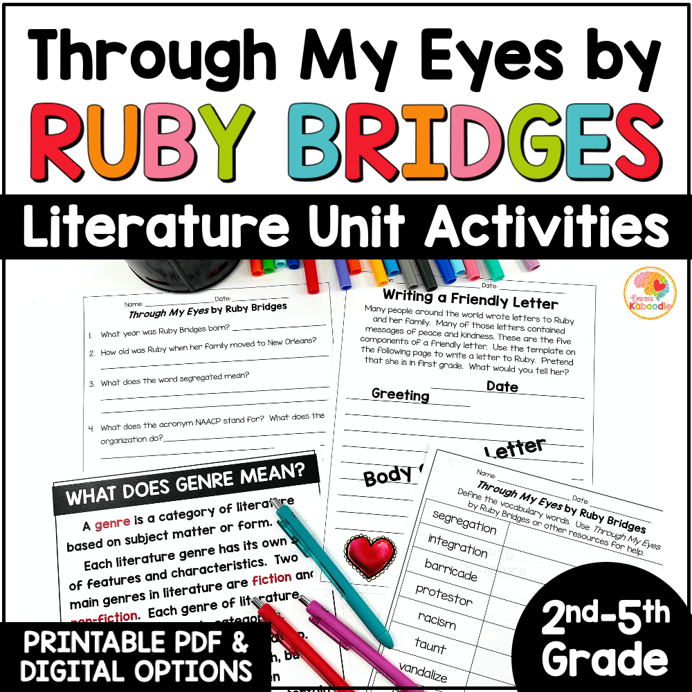Through my eyes by ruby bridges activities literature unit