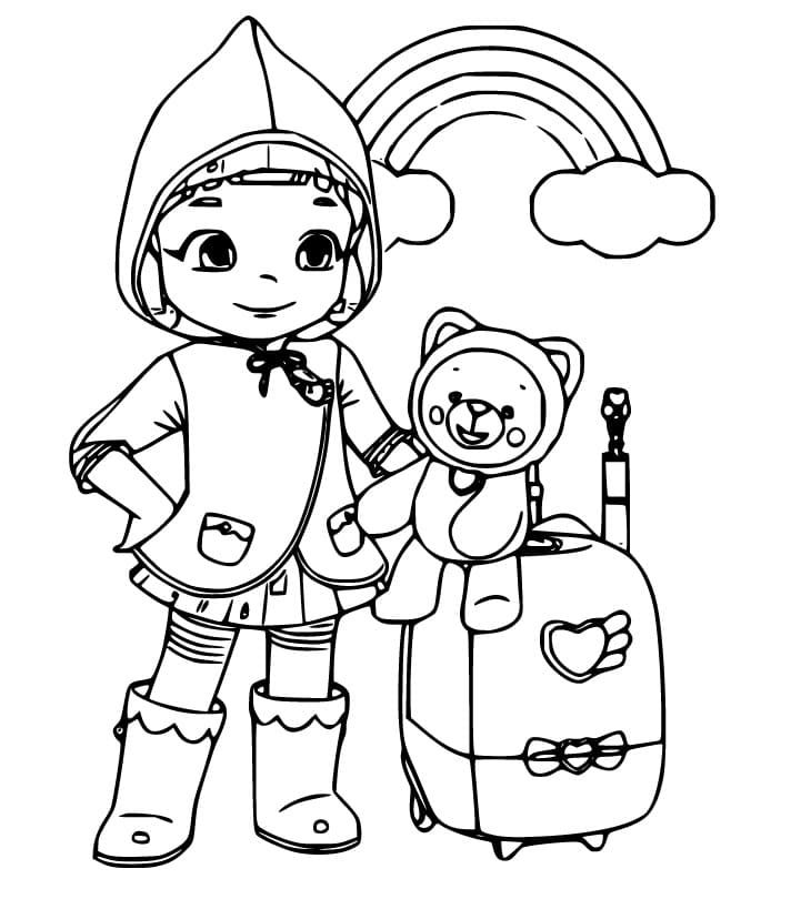 Rainbow ruby and choco coloring page