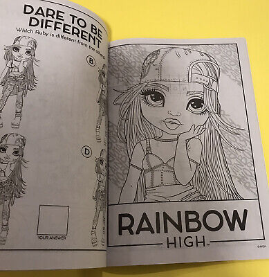 New mga entertainment rainbow high doll kids coloring activity book