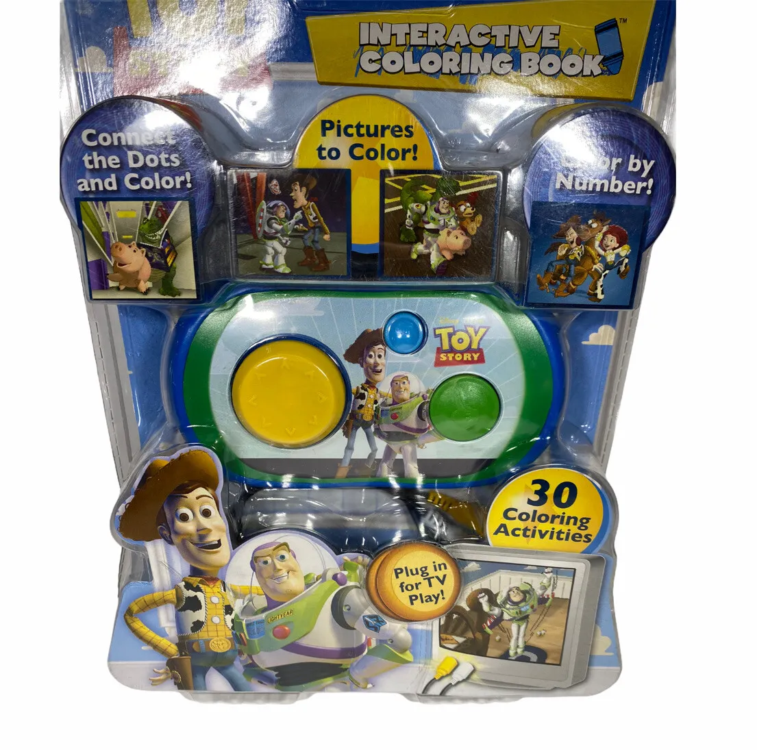 Toy story interactive coloring book connect the dots plug into tv nip