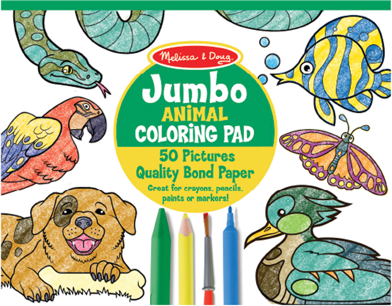 Jumbo coloring pad â animals â ruckus glee