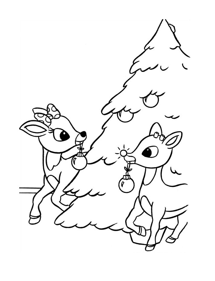 Free printable rudolph coloring pages for kids