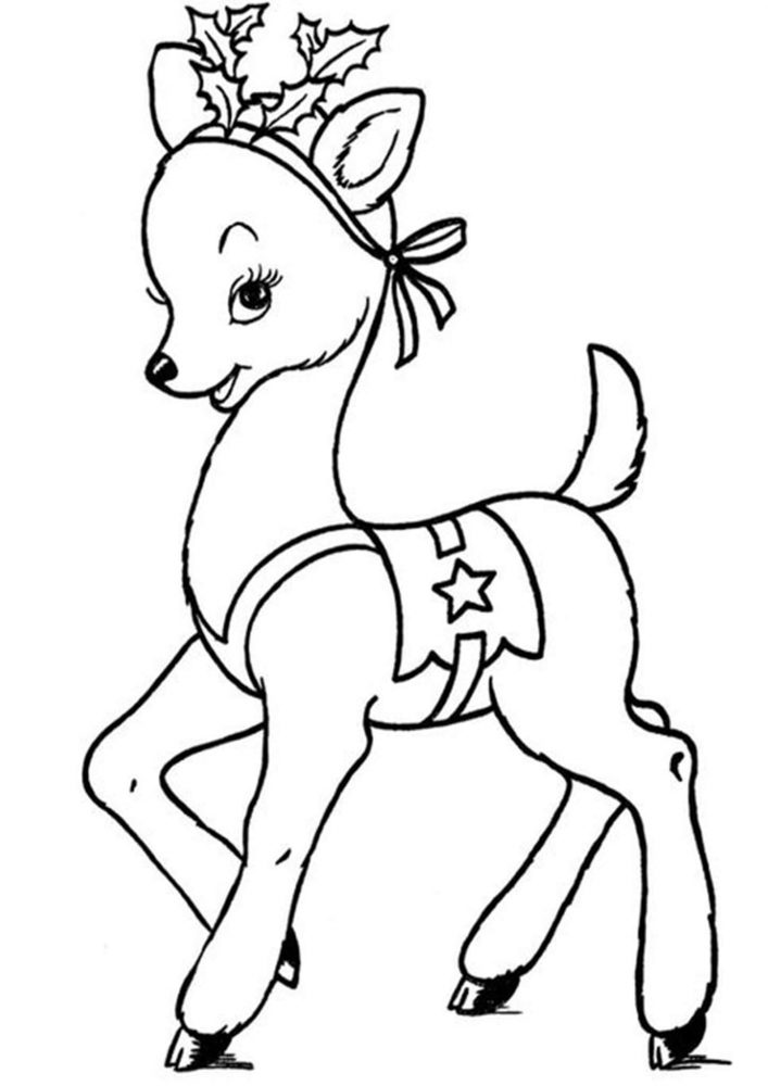 Free printable reindeer coloring pages