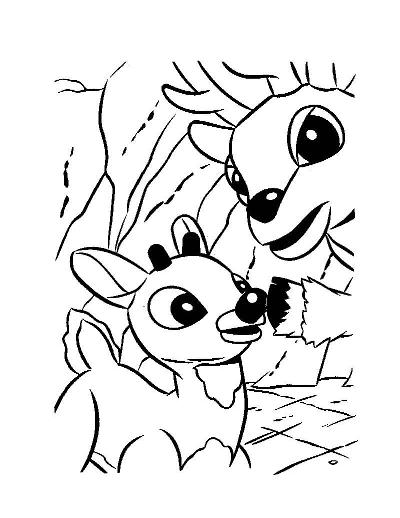 Rudolph and his dad donner coloring pages