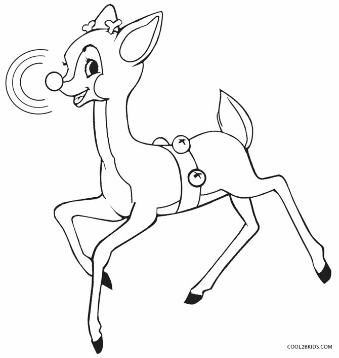 Printable rudolph coloring pages for kids