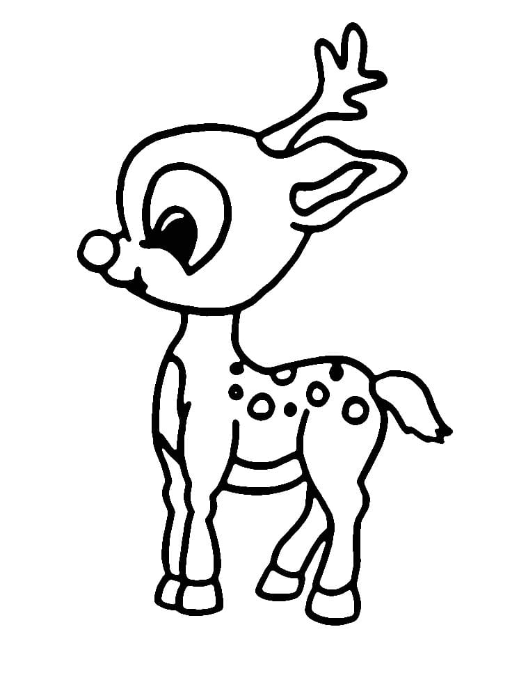 Rudolph image coloring page