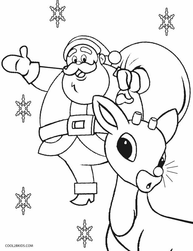 Printable rudolph coloring pages for kids