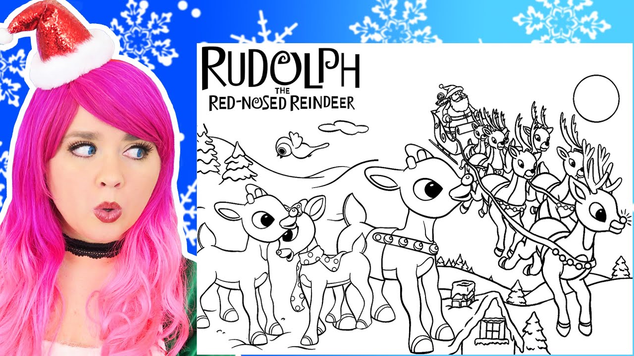 Coloring rudolph the red