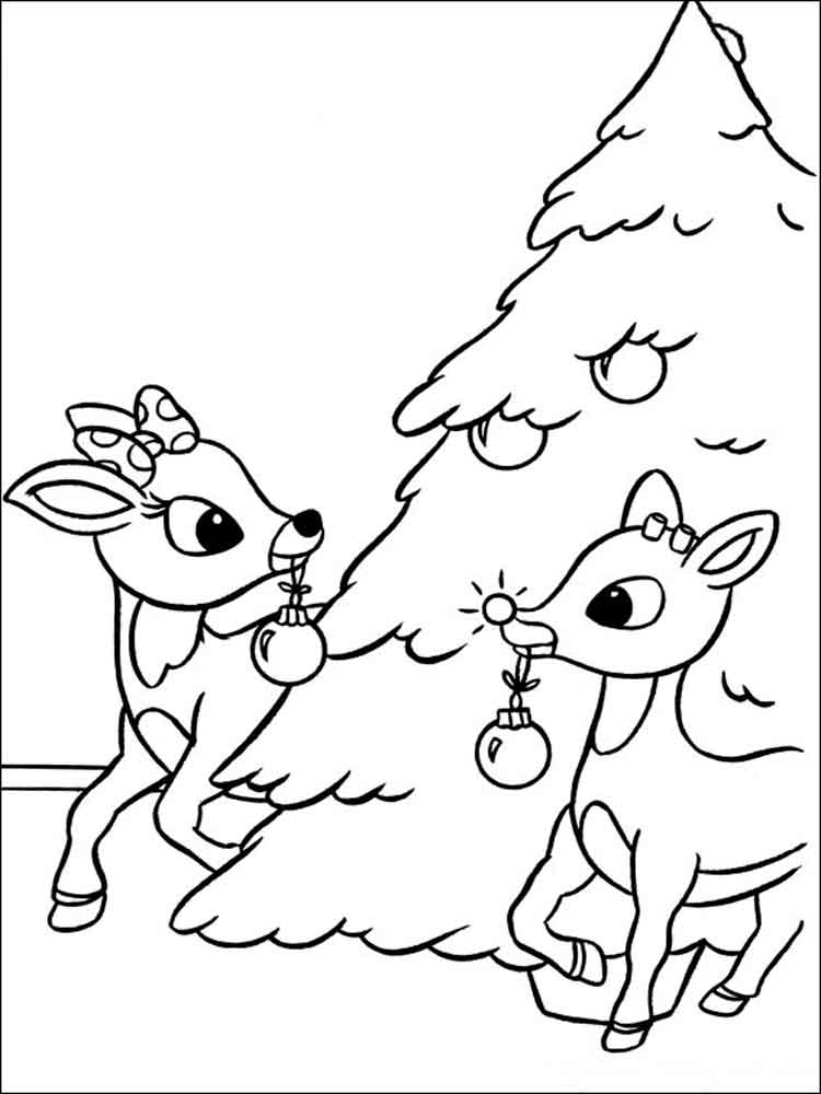 Rudolph coloring pages