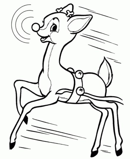 Free printable rudolph coloring page