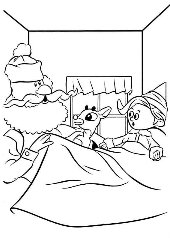 Rudolph free for kids coloring page