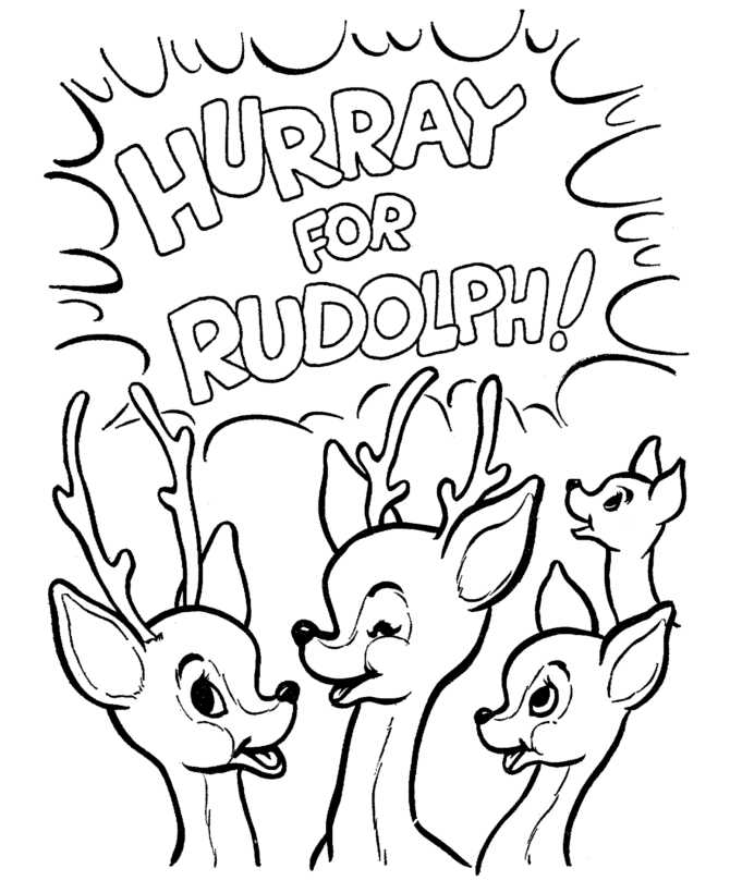 Printable rudolph coloring pages pdf