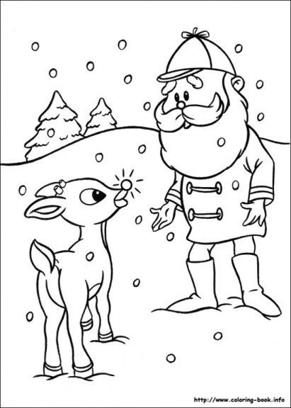 Free printable rudolph coloring page