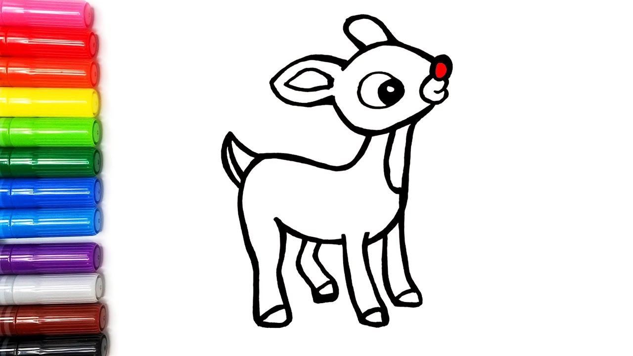 Rudolph the red nosed reindeer coloring pages ð