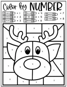 Free christmas color by number printables