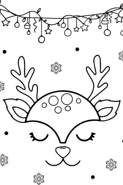 Reindeer color pages