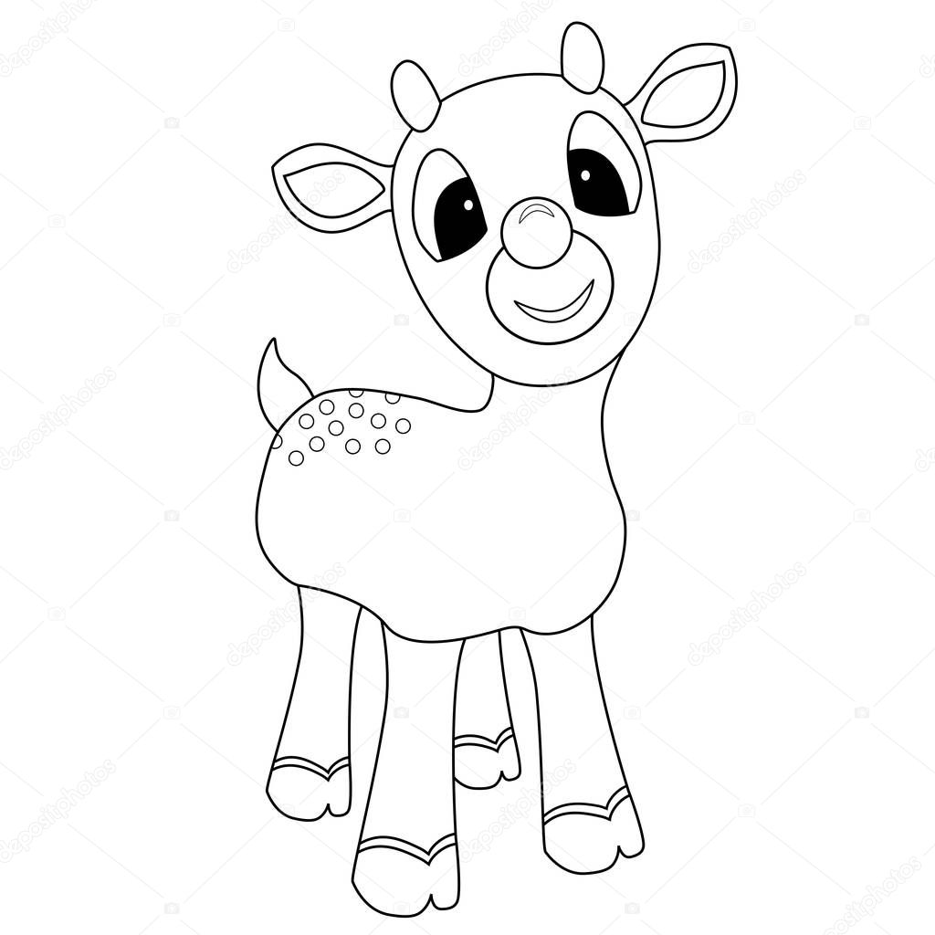 Rudolph coloring page stock illustration by smk