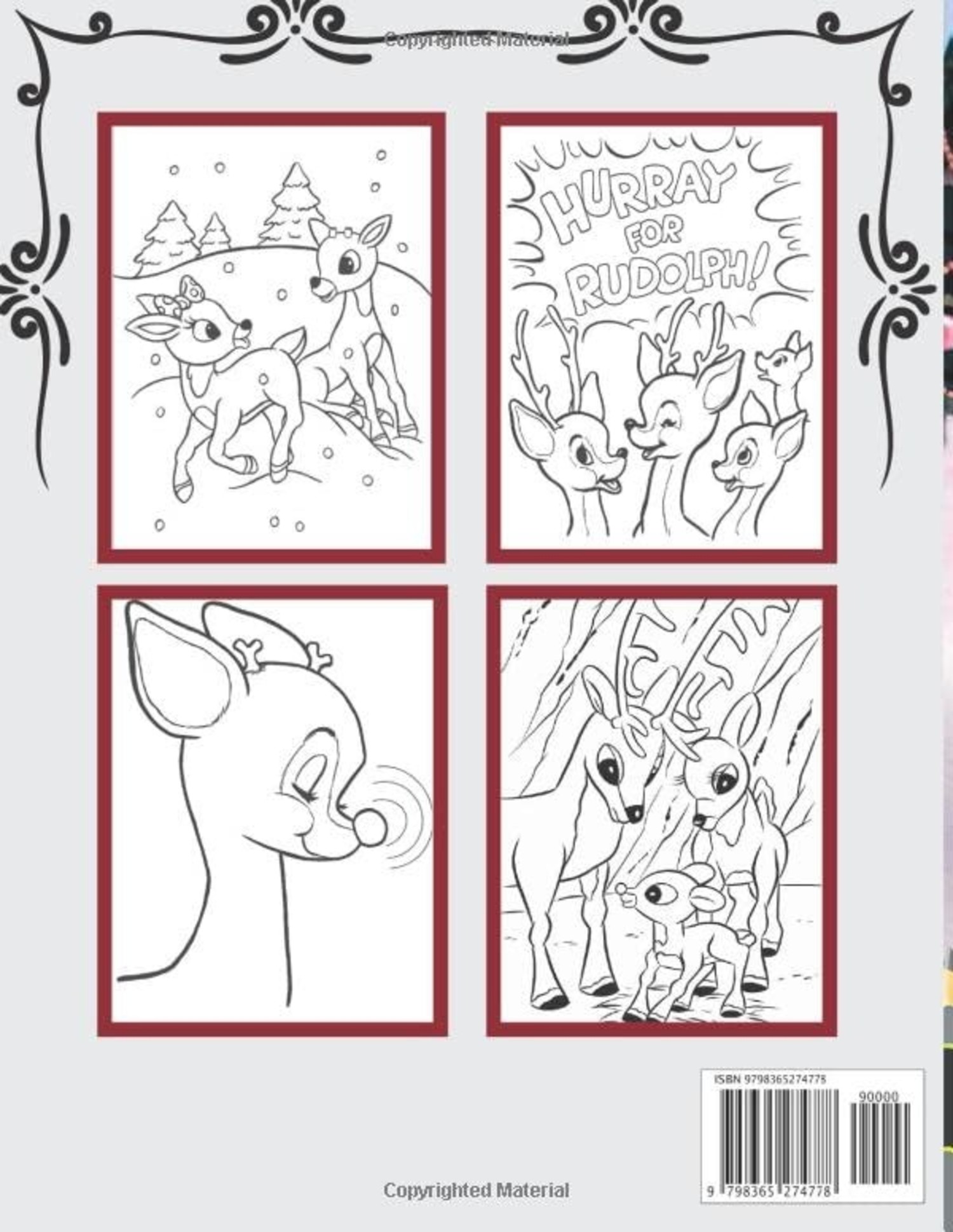 Rudolph the red nosed reindeer coloring book exclusive images activity book for kids with reindeer santa claus elfs and yeti by jason z smither