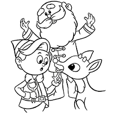 Best rudolph the red nosed reindeer coloring pages