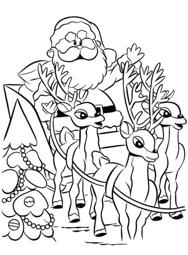 Rudolph coloring pages printable for free download