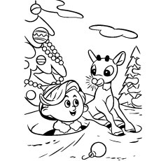 Best rudolph the red nosed reindeer coloring pages