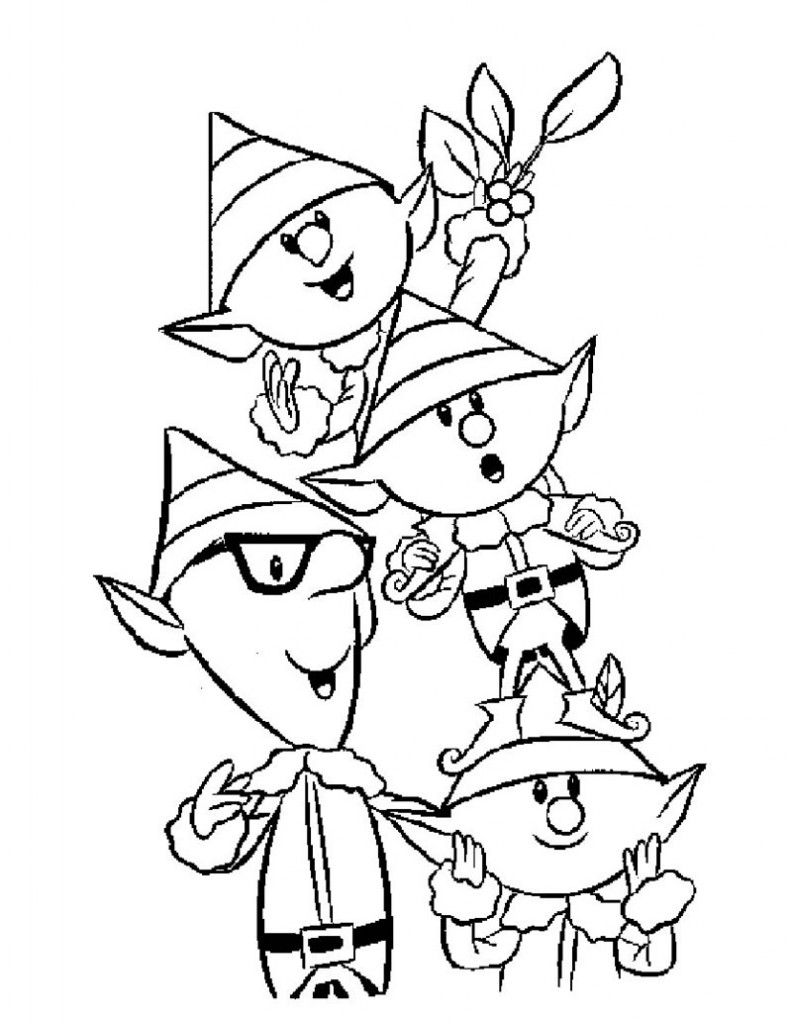 Fun and festive free printable elf coloring pages