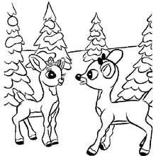 Et and rudolph coloring pages