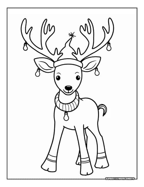 Reindeer coloring pages