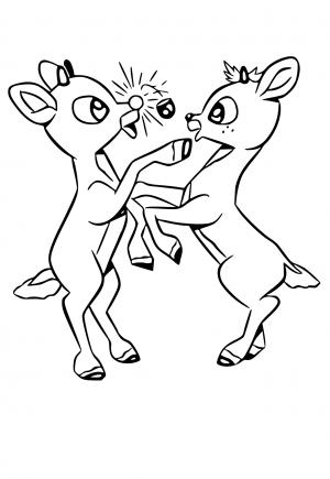 Free printable rudolph coloring pages for adults and kids