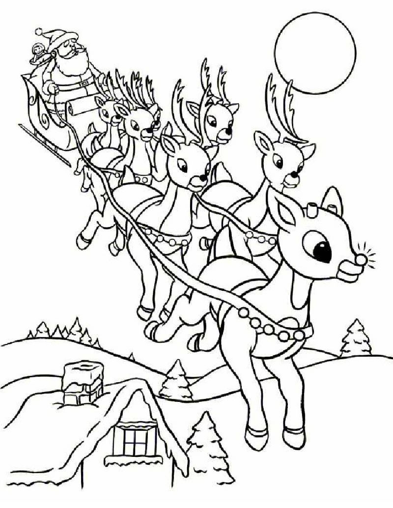 Free printable rudolph coloring pages for kids