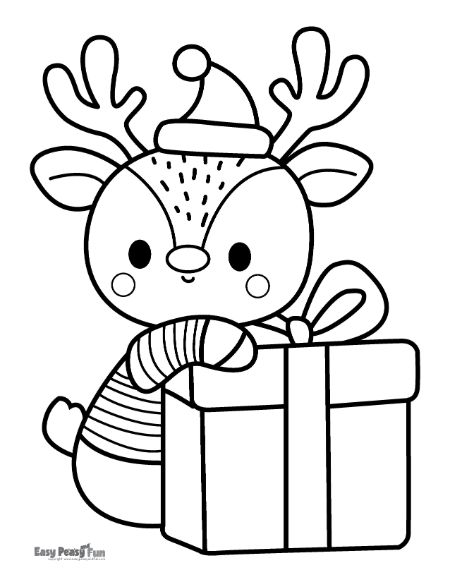 Printable reindeer coloring pages