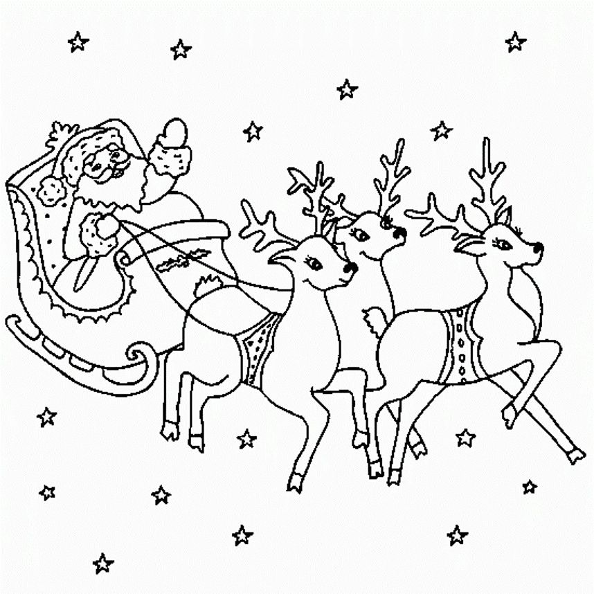 Festive santa claus coloring pages