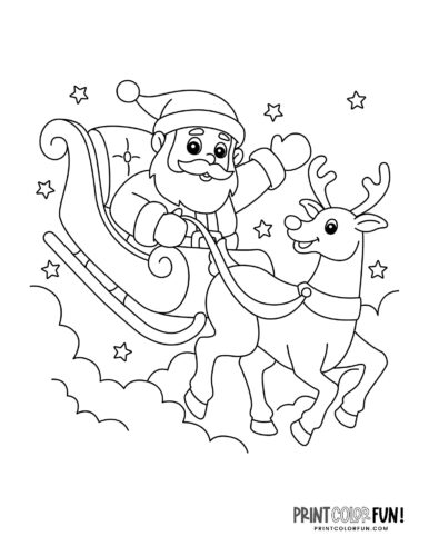 Cute santa claus coloring pages for craft learning fun plus twas the night before christmas at