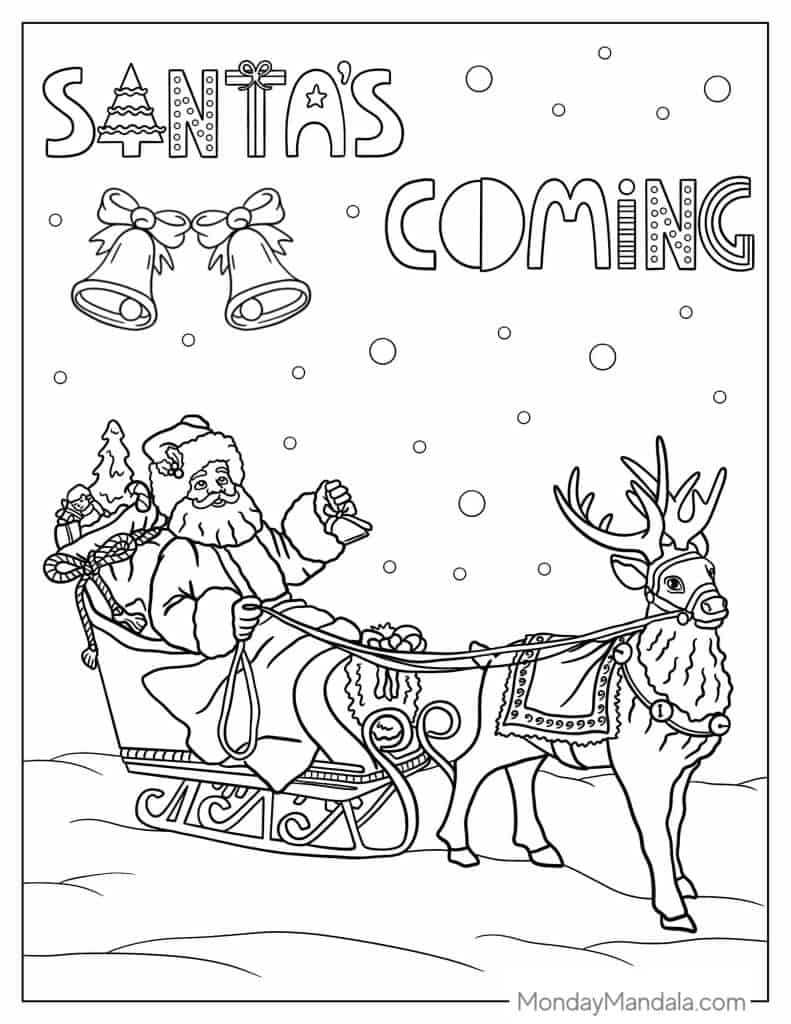 Reindeer coloring pages free pdf printables