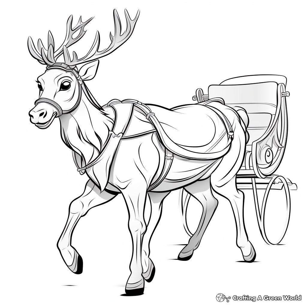 Reindeer coloring pages