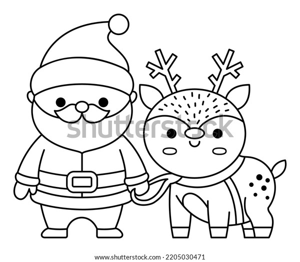 Reindeer christmas coloring page images stock photos d objects vectors