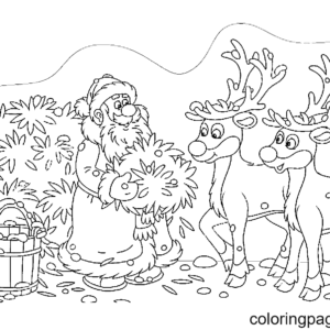 Reindeer coloring pages printable for free download